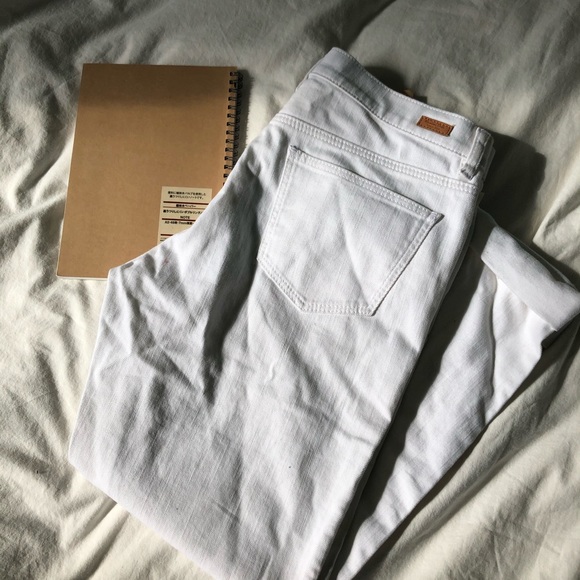 Massimo Dutti Designer White Wash Cuffed Jeans - Picture 1 of 4